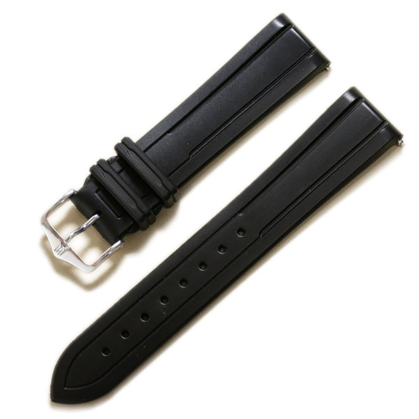 ヒルシュ へベア ラバー ワンタッチバネ棒付 時計ベルト 20mm