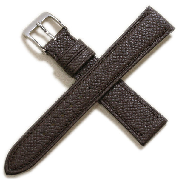 ステンレス尾錠つき★エルメス純正レザーベルト（12mm エルメス HERMES Hウォッチ HH1210 ブルー SS/純正ベルト/純正