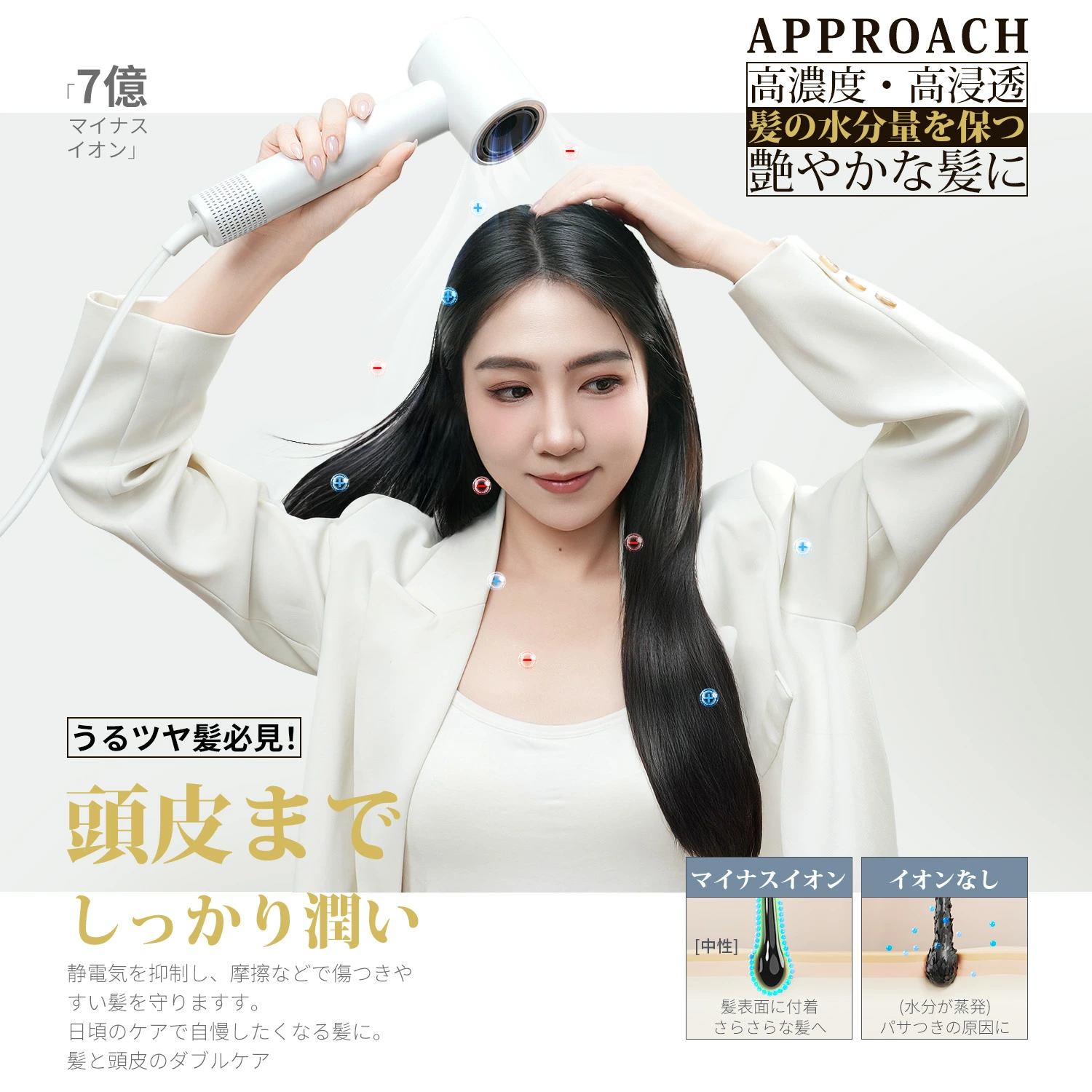 在庫処分 TOPZEE ヘアドライヤー ホワイト 美髪 20s速乾 サロン 爆風 70m/s 大風量 7億高濃度マイナスイオン 静電気除去 ヘアケア 1300W 高速DCモーター |  | 04
