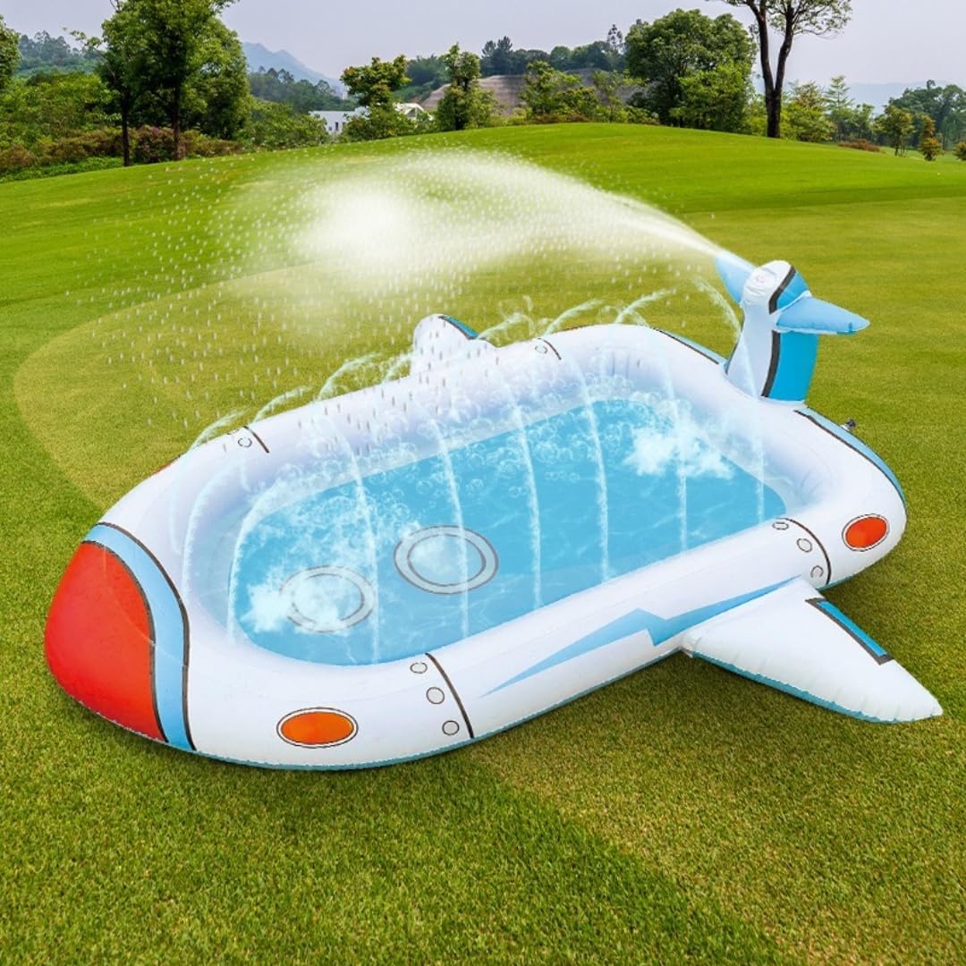 【在庫処分】噴水プール 子供用 水遊び 噴水マット プレイマット ビニールプール ウォーター 親子遊び 庭遊び 子供の水遊びプール 約170cm おもちゃ 夏 キッズ |  | 03