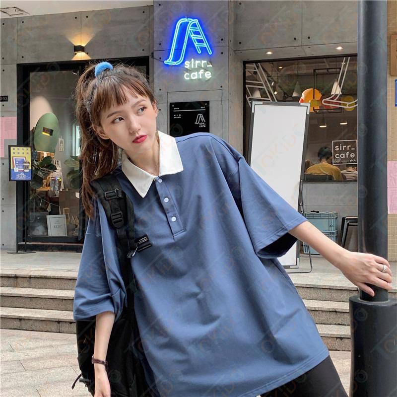 22特集 Tシャツ レディース プルオーバー オーバーサイズ ポロネック レトロ Bf風 ゆったり 体型カバー 半袖 五分袖 夏 可愛い 代 カジュアル オシャレ 半袖 サイズ 2xl Www Cognitiva La
