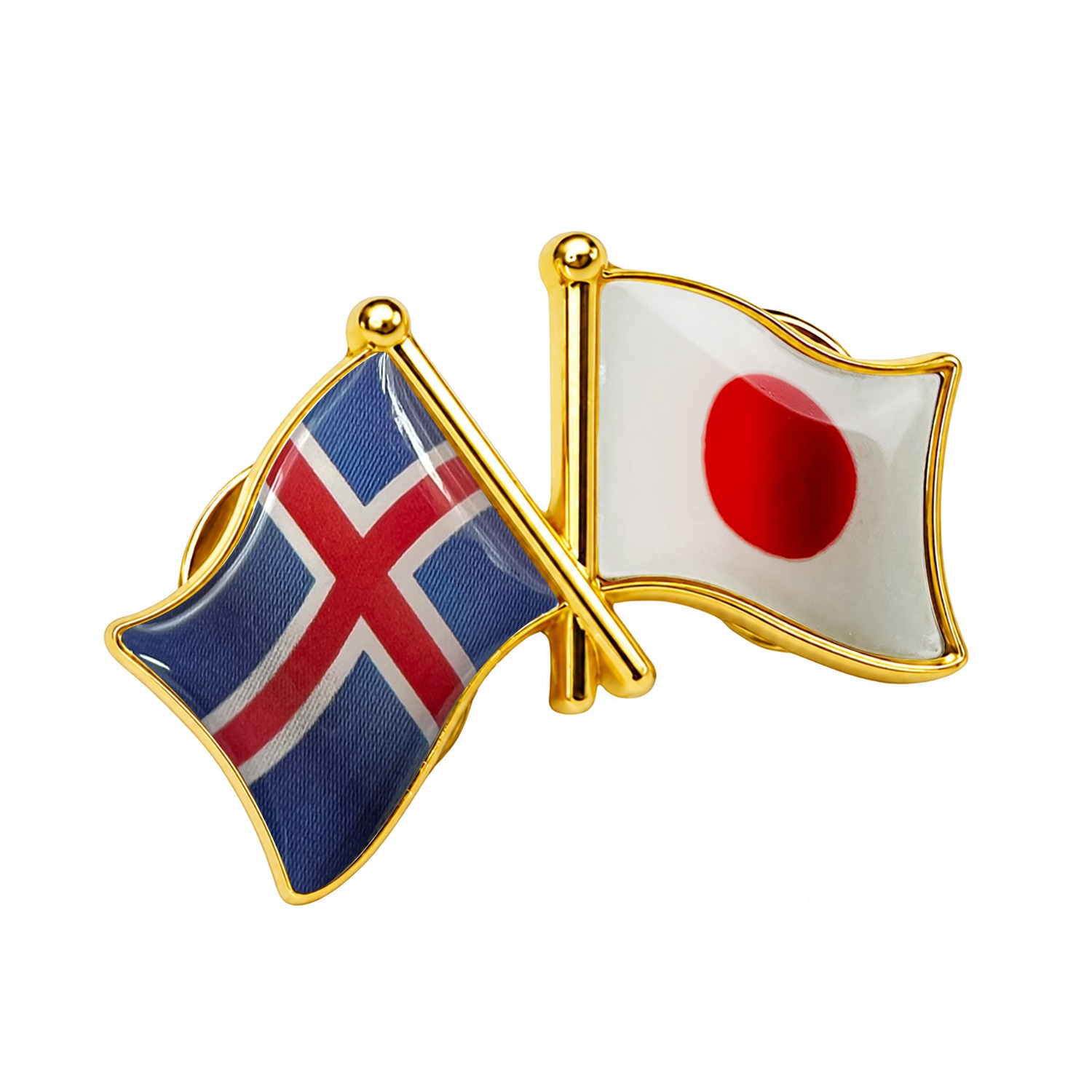 国旗ピンバッジ 日本と57カ国組み合わせ 友好バッジ ダブル国旗 |  | 55