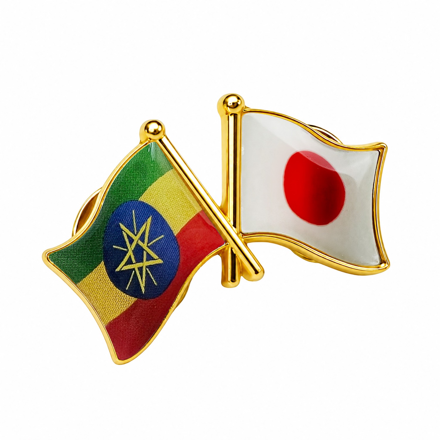 国旗ピンバッジ 日本と57カ国組み合わせ 友好バッジ ダブル国旗 |  | 49