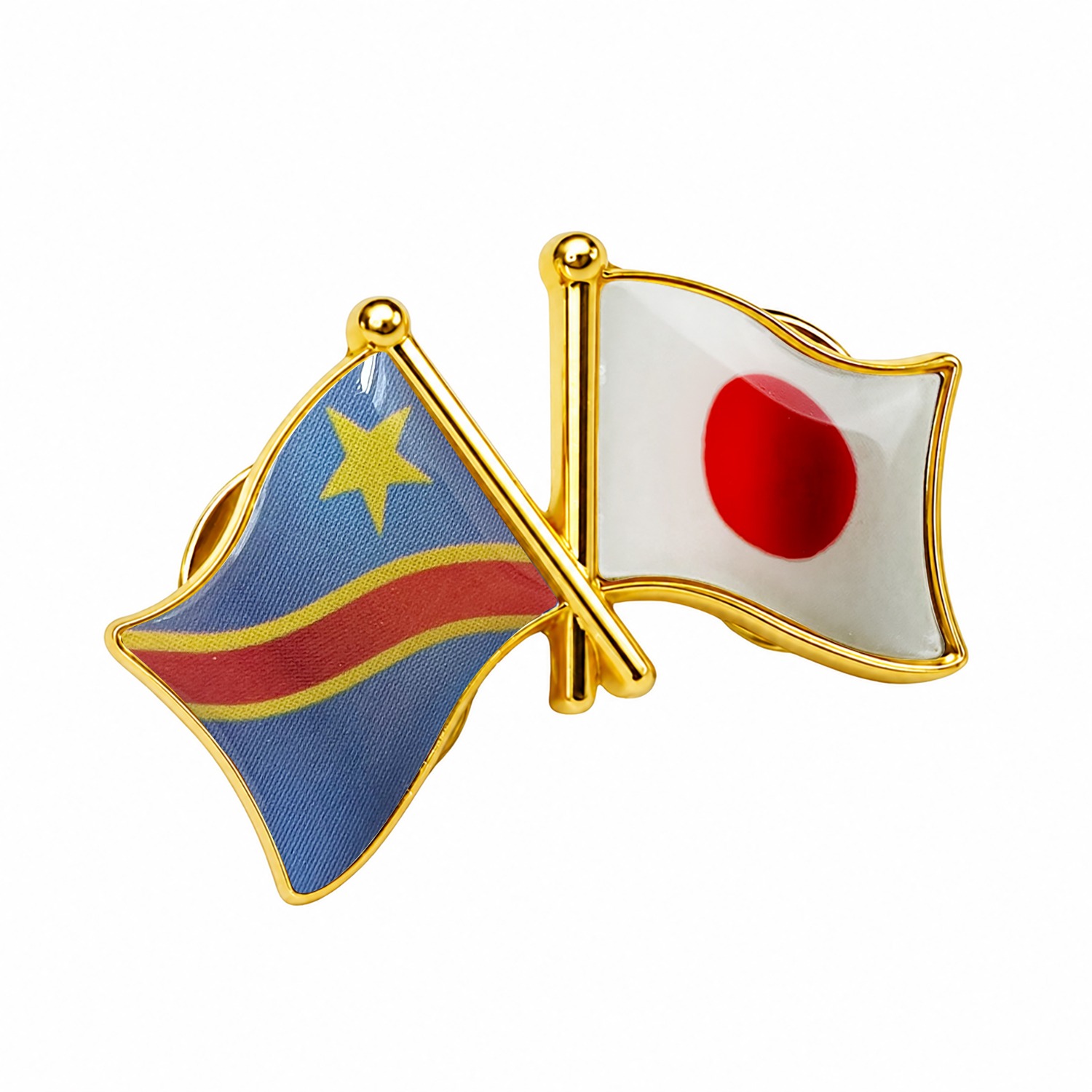 国旗ピンバッジ 日本と57カ国組み合わせ 友好バッジ ダブル国旗 |  | 53