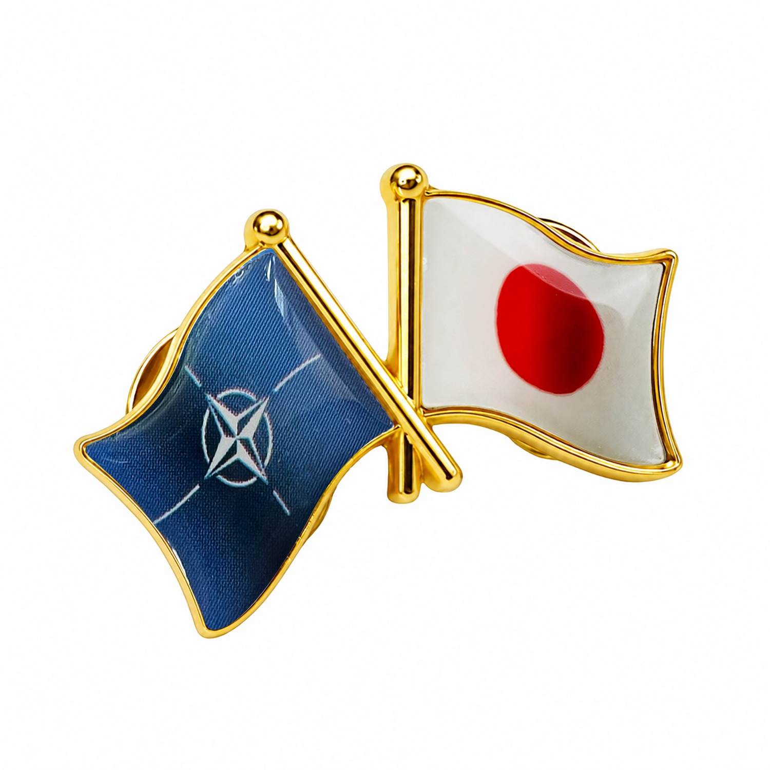 国旗ピンバッジ 日本と57カ国組み合わせ 友好バッジ ダブル国旗 |  | 45