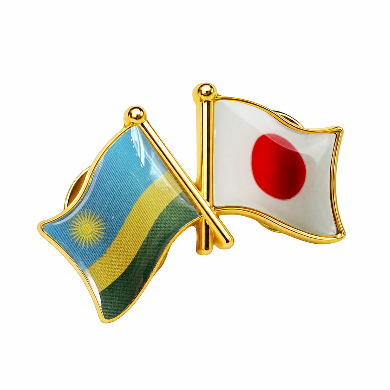 国旗ピンバッジ 日本と57カ国組み合わせ 友好バッジ ダブル国旗 |  | 48