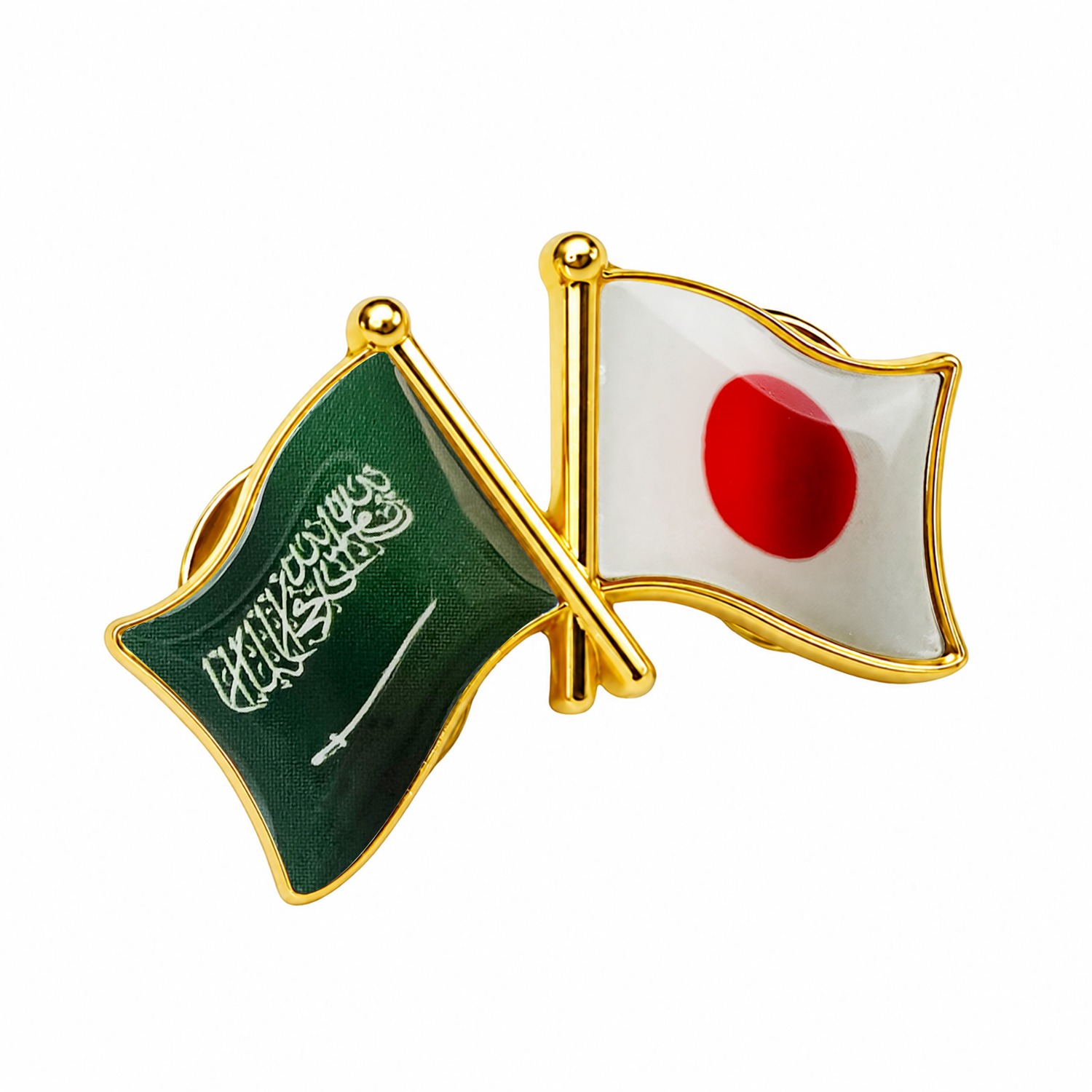国旗ピンバッジ 日本と57カ国組み合わせ 友好バッジ ダブル国旗 |  | 46
