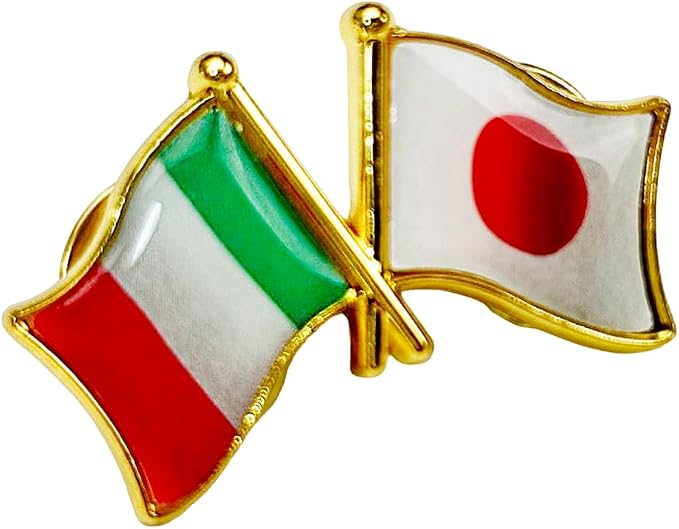 国旗ピンバッジ 日本と57カ国組み合わせ 友好バッジ ダブル国旗 |  | 15