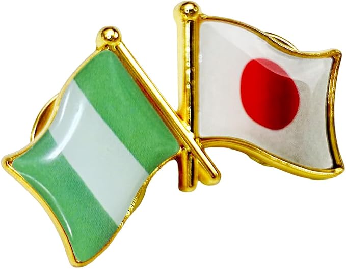 国旗ピンバッジ 日本と57カ国組み合わせ 友好バッジ ダブル国旗 |  | 38