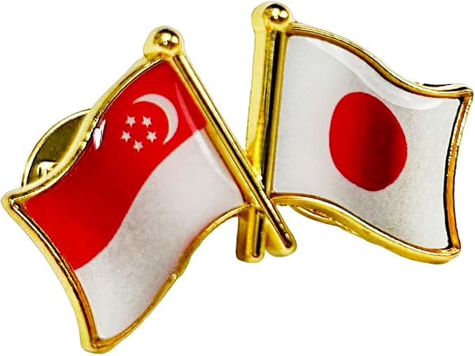 国旗ピンバッジ 日本と57カ国組み合わせ 友好バッジ ダブル国旗 |  | 28