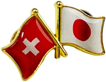 国旗ピンバッジ 日本と57カ国組み合わせ 友好バッジ ダブル国旗 |  | 10