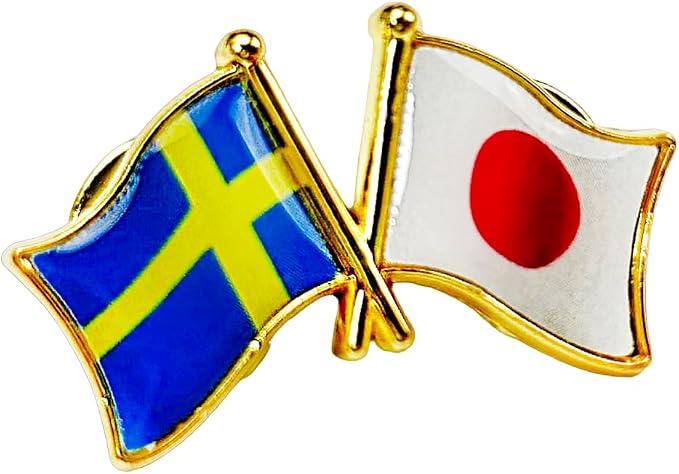 国旗ピンバッジ 日本と57カ国組み合わせ 友好バッジ ダブル国旗 |  | 11