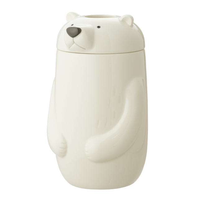 Bear 置き型加湿器 ホワイト 超音波加湿器 卓上 USB 潤いポット アニマル (210-7) 可愛い おしゃれ