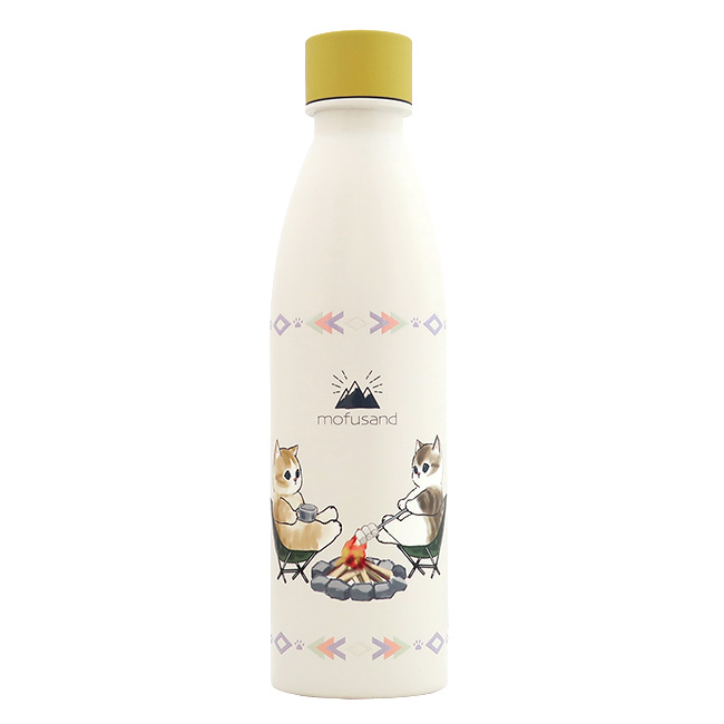 炭酸飲料対応ボトル 530ml 炭酸水380ml mofusand もふさんど 猫イラスト (210-45) ステンレス製携帯まほうびん 真空二重構造 保冷 保温 | ブランド登録なし | 02
