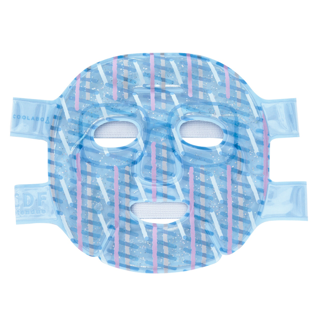 フェイスマスク 夏用 日焼け クールダウン（220-42）保冷剤 可愛い メガネ柄 立体マスク ホット アイス クーラボ ビスク｜tokionlineshopping｜02