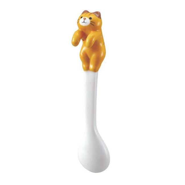 新品　デコレ　よじのぼりスプーン　三毛猫　ねこ　ネコ　キャット　猫 DECOLE（デコレ） スプーン 陶器 可愛い 猫 黒猫 三毛猫 トラ猫（230