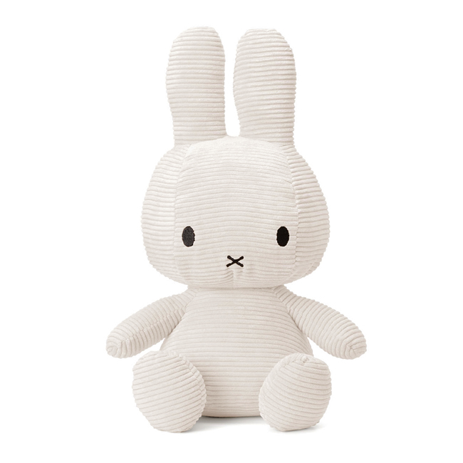 ミッフィーコーデュロイ ぬいぐるみ 50cm (240-11) 大き目 可愛い おしゃれ ライトピンク ダークグレー ホワイト Miffy Corduroy BONTON TOYSの画像