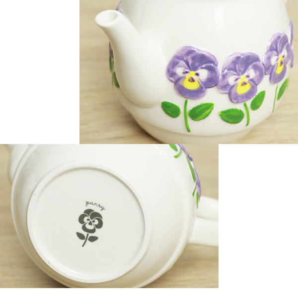 アンティーク花柄陶器ティーポット バラ模様が可愛いサドラー社ティーポット（高さ15cm） イギリス