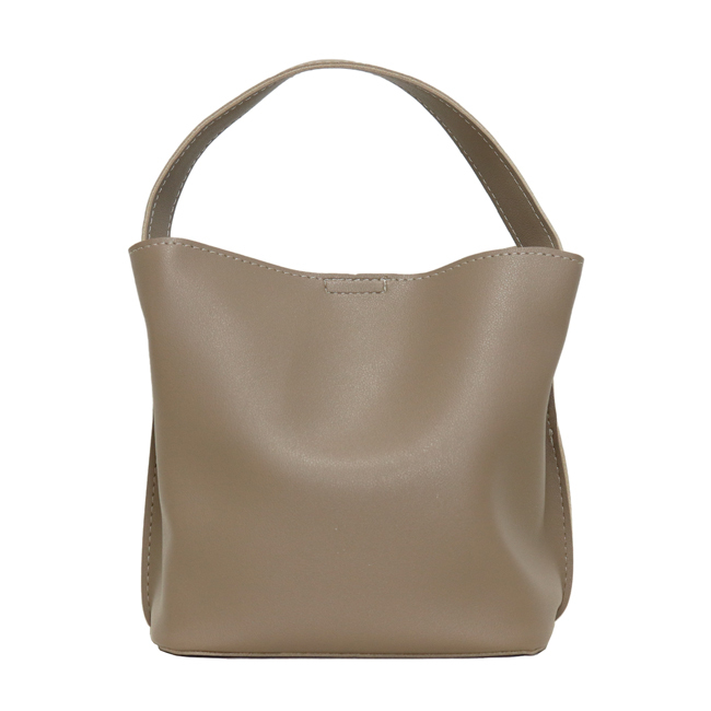 韓国デザイン 本革 ミニレザーロック付ハンドバッグ バケツBAG ショルダーバッグ 2way バケツバッグ レディース (190-95