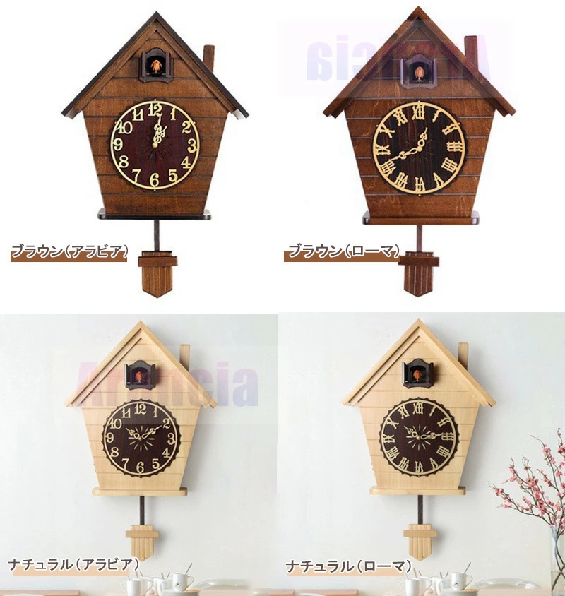 1年保証】鳩時計 掛け時計 木製 振り子時計 北欧 オシャレ 壁掛け鳩