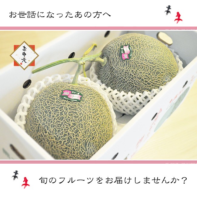 お中元メロン2玉