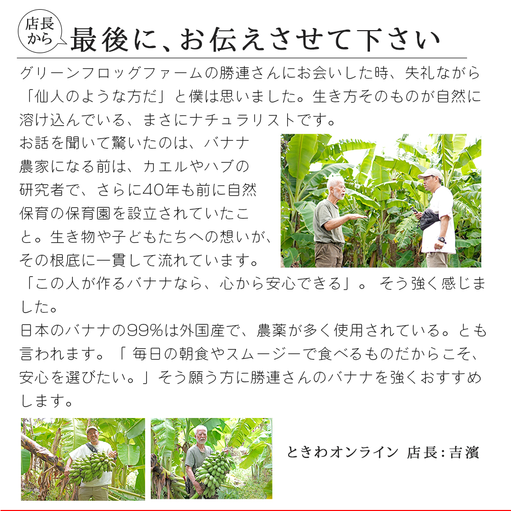 バナナ 国産 無農薬