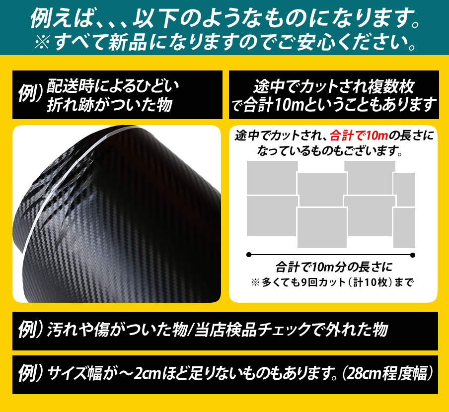 アウトレット 訳あり カーボンシート 30cm×10m 3D 4D 5D カッティング用シート カーボンフィルム 車 カスタム 粘着シート  長期保管につき屋内使用向け :out-101-30cm10m:とことこマーチ - 通販 - Yahoo!ショッピング