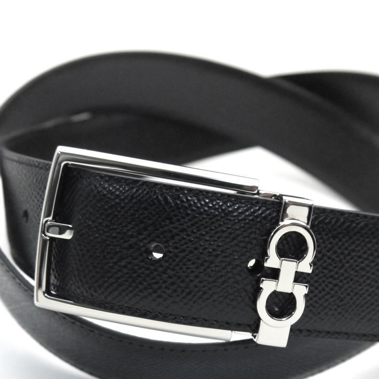 【極美品】フェラガモ スエード ワイドベルト 8cm幅 70cm相当 　829 ◇Salvatore Ferragamo◇両面 ベルト フェラガモベルト 正規品