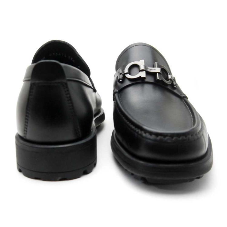 FERRAGAMO フェラガモ シューズ ビジネス DAVID ブラック EEE