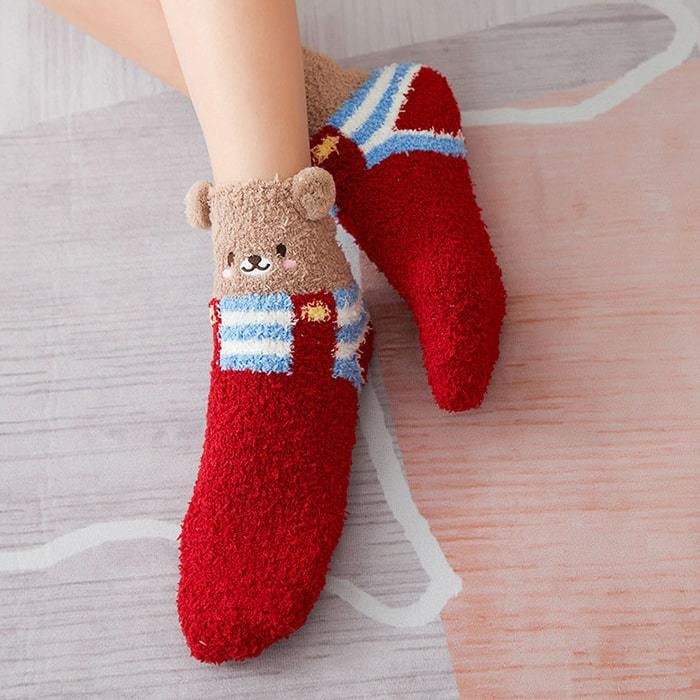 靴下 レディース キャラクター おしゃれ 暖かい 可愛い 厚手 赤 女の子 毛糸 白 動物 派手 冷えとり 冷え性 北欧 柔らか ゆったり 1足 送料無料 Su 71 Tokohana 通販 Yahoo ショッピング