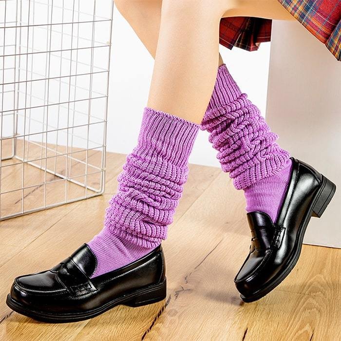 ルーズソックス キッズ カラー 80cm 子供用 靴下 レディース 白 黒