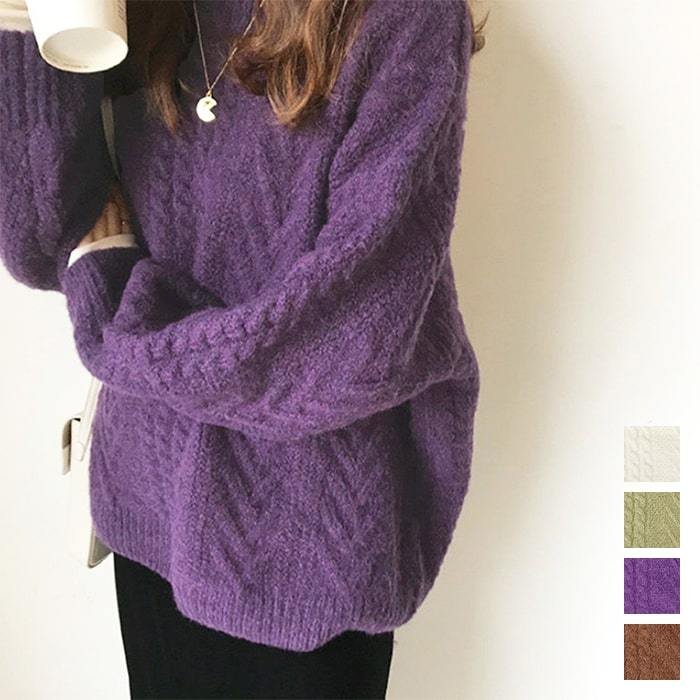 大人気❤️明るいゆったりトップス　秋冬シンプルデザイン　お出かけにも最適 tp-3027_01.jpg