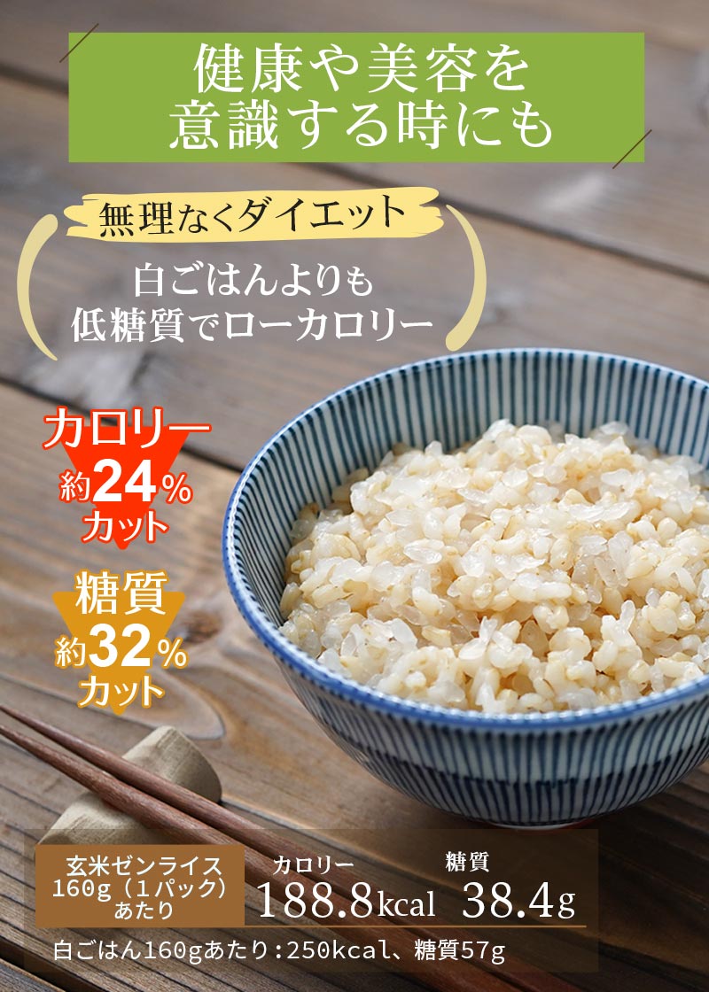 お試し パックご飯 玄米 こんにゃく ごはん [玄米ゼンライス] 160g ×5