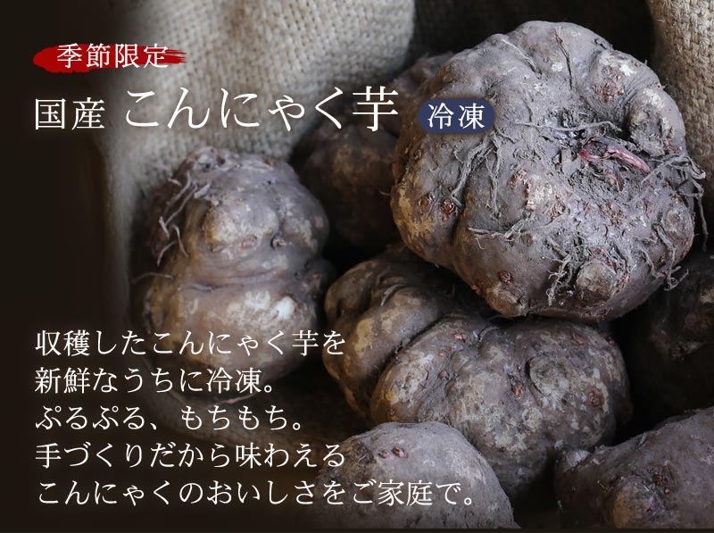 季節限定 国産こんにゃく芋 新物入荷いたしました