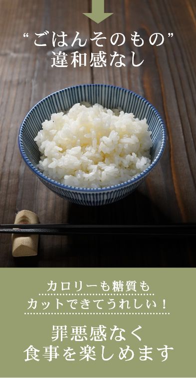 ごはんを我慢してダイエット、、無理！生ゼンライス＋白米でごはんを食べてダイエットしてみませんか？カロリーの糖質もカットごはんそのもの、違和感なし。カロリーも糖質もカットできてうれしい