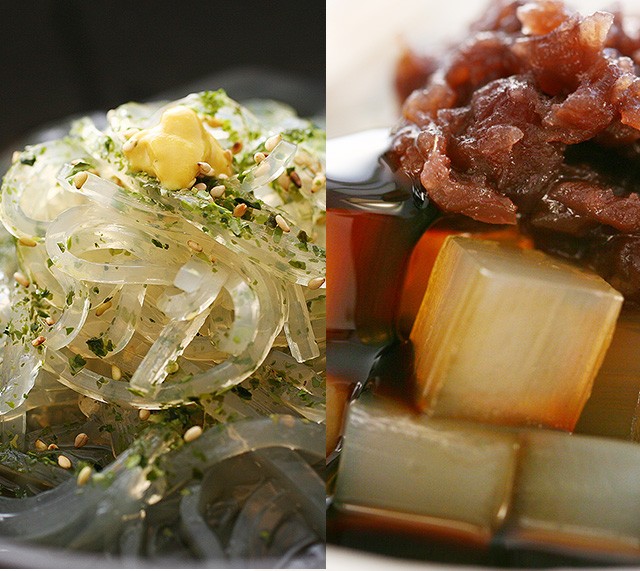 伊豆河童の人気のあんみつを3種類詰め合わせ。