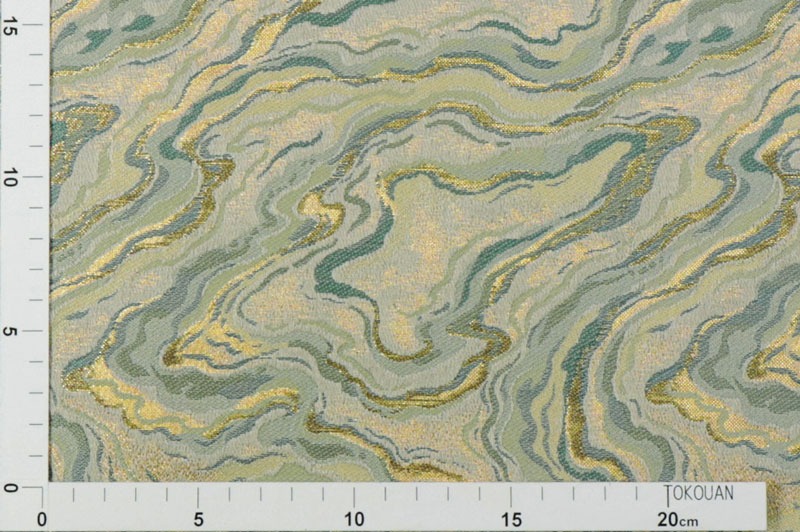 売れ筋がひ！ 金襴生地 京都西陣織 水紋 桑染系 10cm単位 切り売り