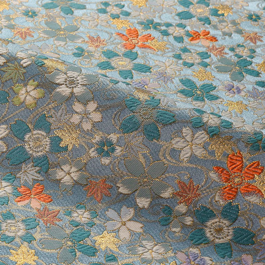 和柄生地 金襴生地 京都西陣織 水面桜 (全2色) 10cm単位