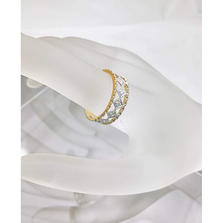 Ricco Ricco」K18 ダイヤリング ミル打ち : エレガンスショップトコヨ