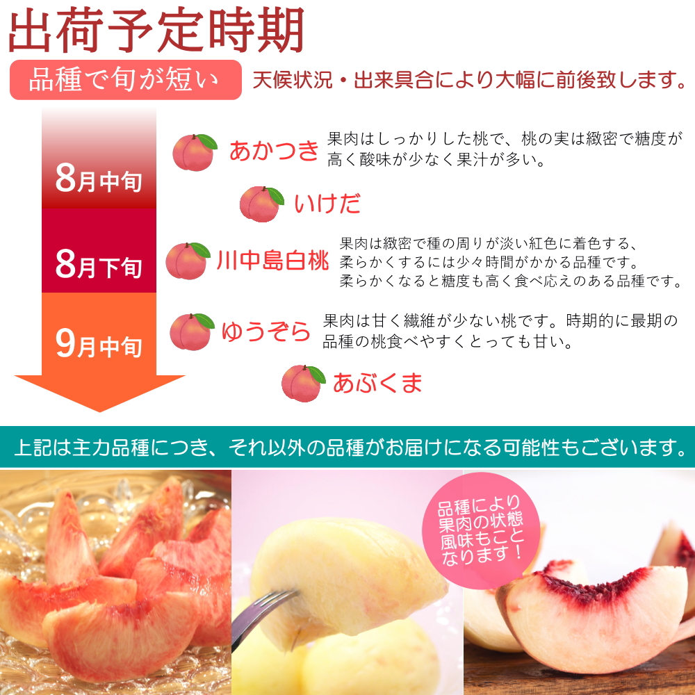 もも 桃 モモ 白桃 約2kg箱 5-10玉前後 化粧箱 小玉サイズ