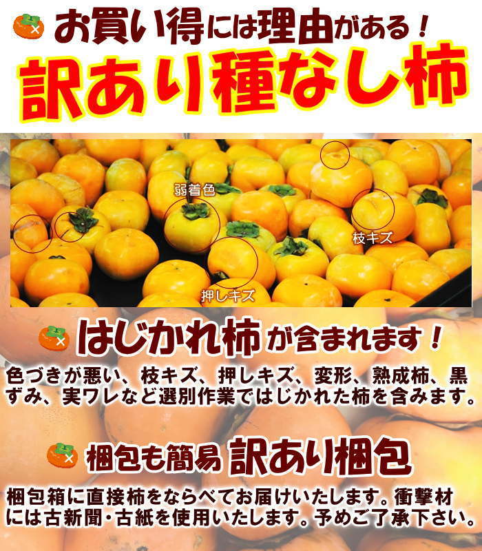 奈良県産たねなし柿　（中谷早生）1kg 小粒