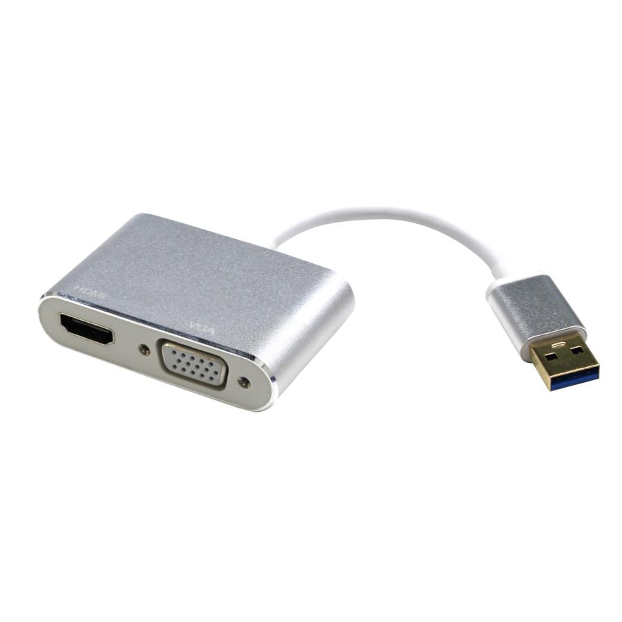 変換アダプタ  USB 3.0 to HDMI VGA Windows 10 8 7対応 USB 2in1｜tokusen-kan｜03