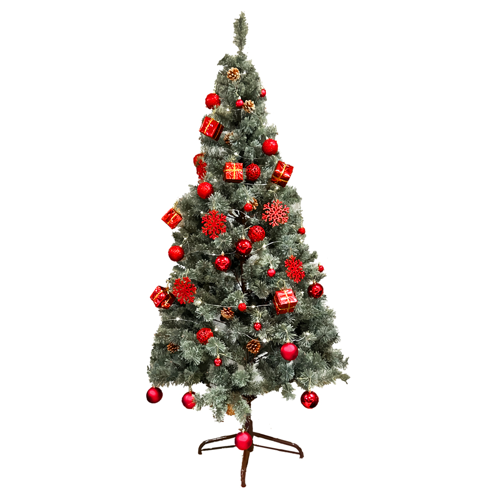 クリスマスツリー 120cm オーナメント 付き リアル 組立式 ツリー  高級 飾り ledライト おしゃれ 北欧風 アルザス 雪 白 ホワイト｜tokusen-kan｜02