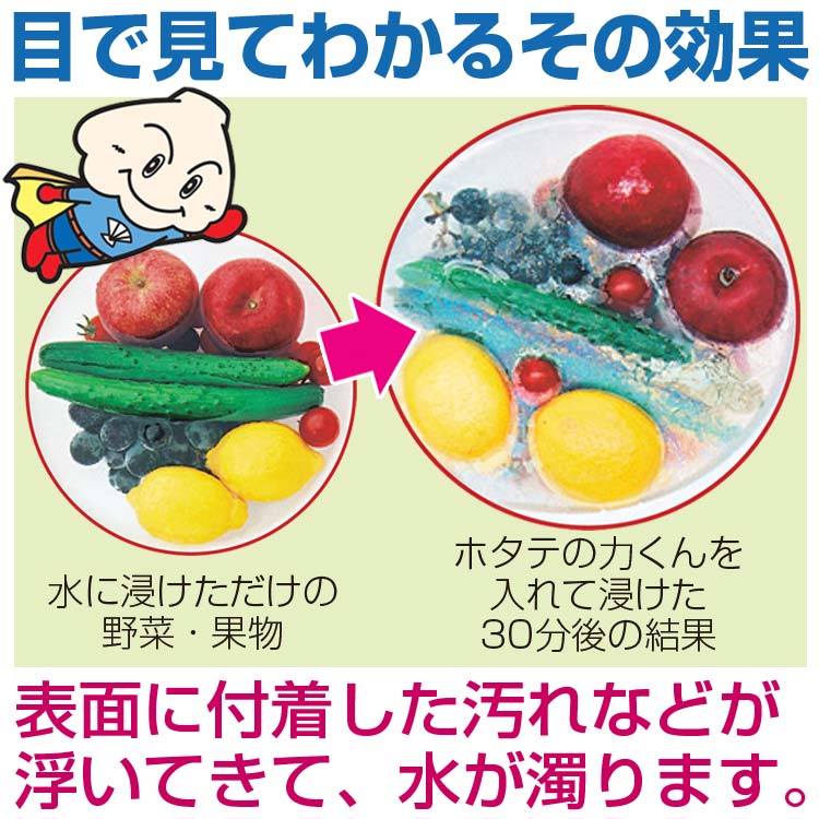 ホタテの力くん 海の野菜洗い 90g　or 洗濯物の除菌・消臭 90g 初回限定送料無料｜tokusenkan｜06