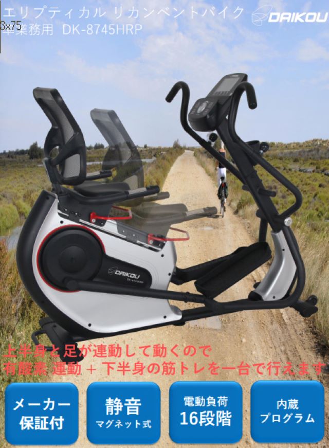 人気ショップが最安値挑戦 送料無料 沖縄離島は別途必要 ダイコウ DAIKOU リカンベントバイク DK-8718RP 健康器具 ダイエット ダイコー  大広 メーカー直送品の為