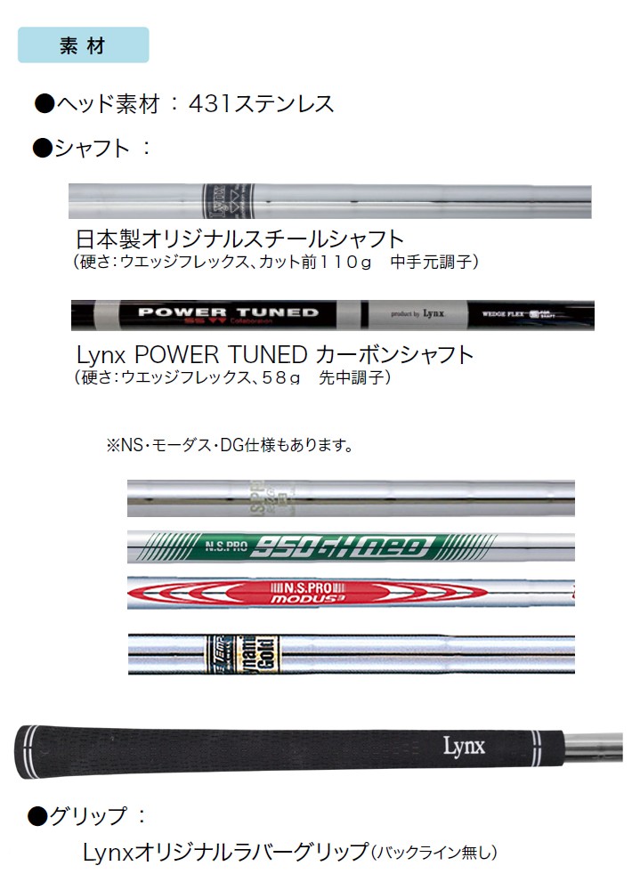 ウェッジ マーク金井 設計・監修 Lynx リンクス ゴルフ SS II