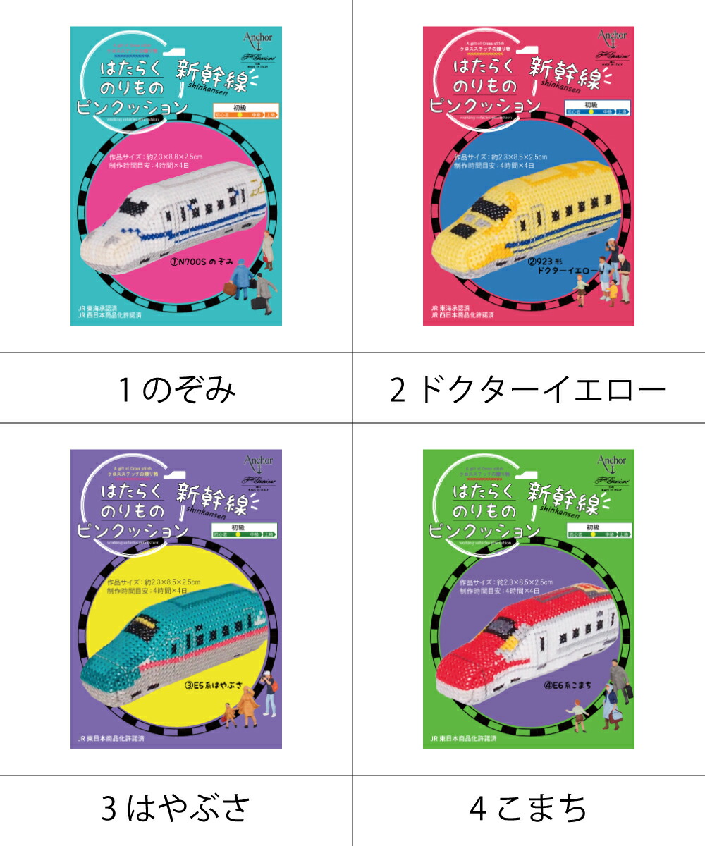 金亀糸業 はたらくのりもの 新幹線 クロスステッチ キット 342745 1