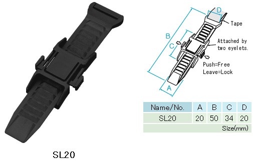 NIFCO ニフコ SL20 レールバンド付バックル アウトドア用品に最適