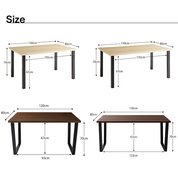 天然木天板 スチール脚 モダンデザインテーブル ブラウン ストレート脚 W120 組立設置付 :ck111566500027471:tokutis