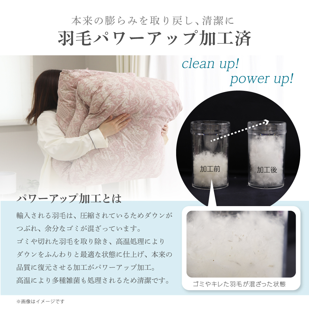 合い掛け羽毛布団 シングルロング 150×210cm ホワイトダックダウン85％ 0.8kg入り エクセルゴールドラベル 350dp以上 立体キルト 春秋用 オールシーズン 日本製_5